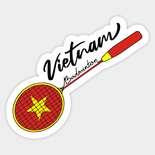 Vietnam Badminton Racquet Support Badminton of (Vietnam) Flag Sticker